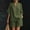 Green plus size two piece set a1, variant on Cagogo Women Plus Size 2 Piece Set V Neck 3/4 Sleeve Shirt Shorts Casual Solid Loose Travel Outfits Lounge Tracksuits Summer Cruise Clothes Matching Lounge Sets, Red XL