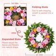 thumbnail image 4 of Yastouay 24 Inch Spring Wreath for Front Door, Summer Wreath With Artificial Hydrangeas and Peony for Farmhouse Decor, 4 of 9