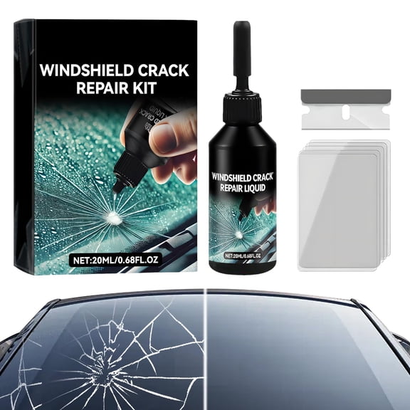2026 Upgraded Car Windshield Crack Repair Kit, Glass Repair Glue for Chips & All Crack Types, Auto Window Windshield Fix Tool for All Vehicles