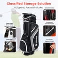 thumbnail image 3 of Topbuy 14-Way Top Divider Golf Bag with Stand Lightweight Golf Stand Bag with Dual Shoulder Straps Red, 3 of 9