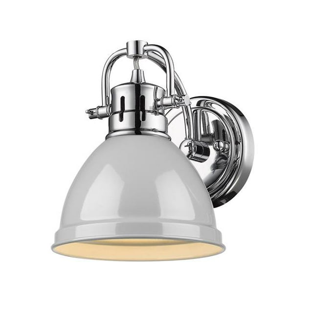 Duncan 1 Vanité de Bain Léger avec Abat-Jour Gris&44; Chrome