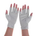 thumbnail image 2 of Half-Finger Gloves Skid Resistance Riding Protective Gloves for Woman Lady Female Gray, 2 of 8