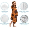 thumbnail image 7 of Orange and Brown Of Leopard Print Hooded Bath Towel，50"x30" for Ages 3 To 12 Kids, Quick Dry Lightweight Soft Microfiber Hood Beach Towel Cover Up for Kids, 7 of 7