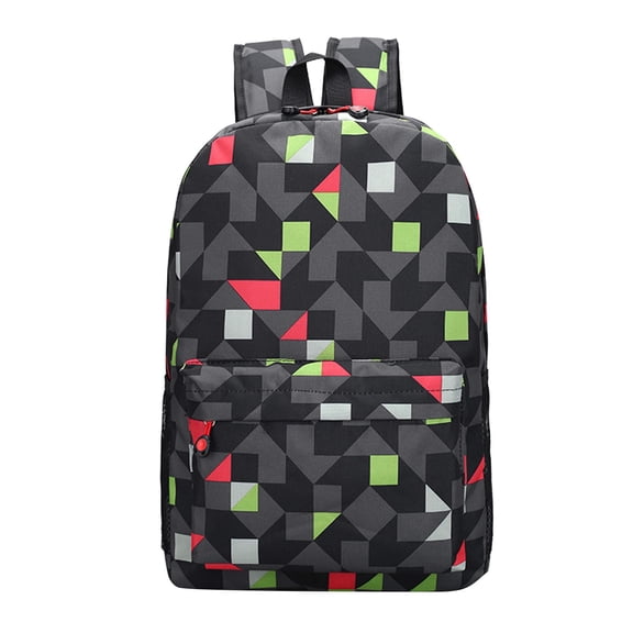 CZSCPDAW Women's Geometric Fabric School Backpack with Laptop Compartment and Multi-Pocket Storage for School Travel and Daily Use