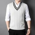 thumbnail image 3 of Bcfgryg Male Knitwear Shoulder Vests Fashion Trends Sleeveless Vests Men's Sleeveless Jacket Vest, 3 of 5