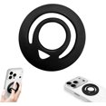 thumbnail image 2 of RIHJIN-Double Sided Magnetic Silicone Ring Grip Phone Holder, Soft and Portable, Strong Magnetic Attraction, Compatible with iPhone 17/16/15/14/13/12 MagSafe Phone Case Accessories (Black), 2 of 4