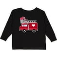 thumbnail image 3 of Inktastic Valentine's Day Red Firetruck with Pink Hearts Boys or Girls Long Sleeve Toddler T-Shirt, 3 of 5