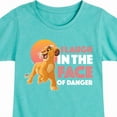 thumbnail image 3 of The Lion King - Simba - I Laugh in the Face of Danger - Toddler & Youth Girls Short Sleeve Graphic T-Shirt, 3 of 5