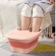 thumbnail image 1 of Cubo de spa plegable para pies | Bañera portátil plegable de plástico con asa y tapa, bultos de acupuntura para masaje, gran capacidad de 15L, soporte para teléfono, verde/rosa/blanco, 40x32x17cm, 1 of 6