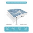thumbnail image 5 of Quilts Twin-XL Size Bedding Set, Blue Coastal Starfish Lightweight Quilted Comforter, Nautical Summer Beach Ocean Soft Reversible Bedspread Coverlet with Pillow Covers for All Season, 68" x 98", 5 of 7