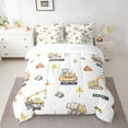 thumbnail image 2 of Castle Fairy Cartoon Truck Bedding Comforter Set 7pcs for Preppy Child,Construction Vehicles Queen Bedding Sets Super Cozy,Car Theme Queen Sheet Sets,Lightweight Room Decor,Reversible, 2 of 8