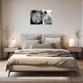 thumbnail image 4 of ZHONGYUTONG Lion and Lioness Wall Art Black and White Lion Picture Wildlife Painting Animal Canvas Artwork Modern Home Living Room Wall Decor Frame (16.00" x 24.00"), 4 of 6