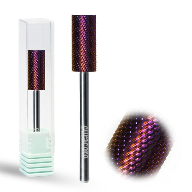 Brocas para uñas CURACORO, tamaño pequeño, carburo, grano fino, 3/32 pulgadas