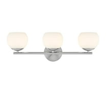 Designers Fountain Moon Breeze 3 Light Polished Nickel Bathroom Vanity Light Fixture, D251H-3B-PN