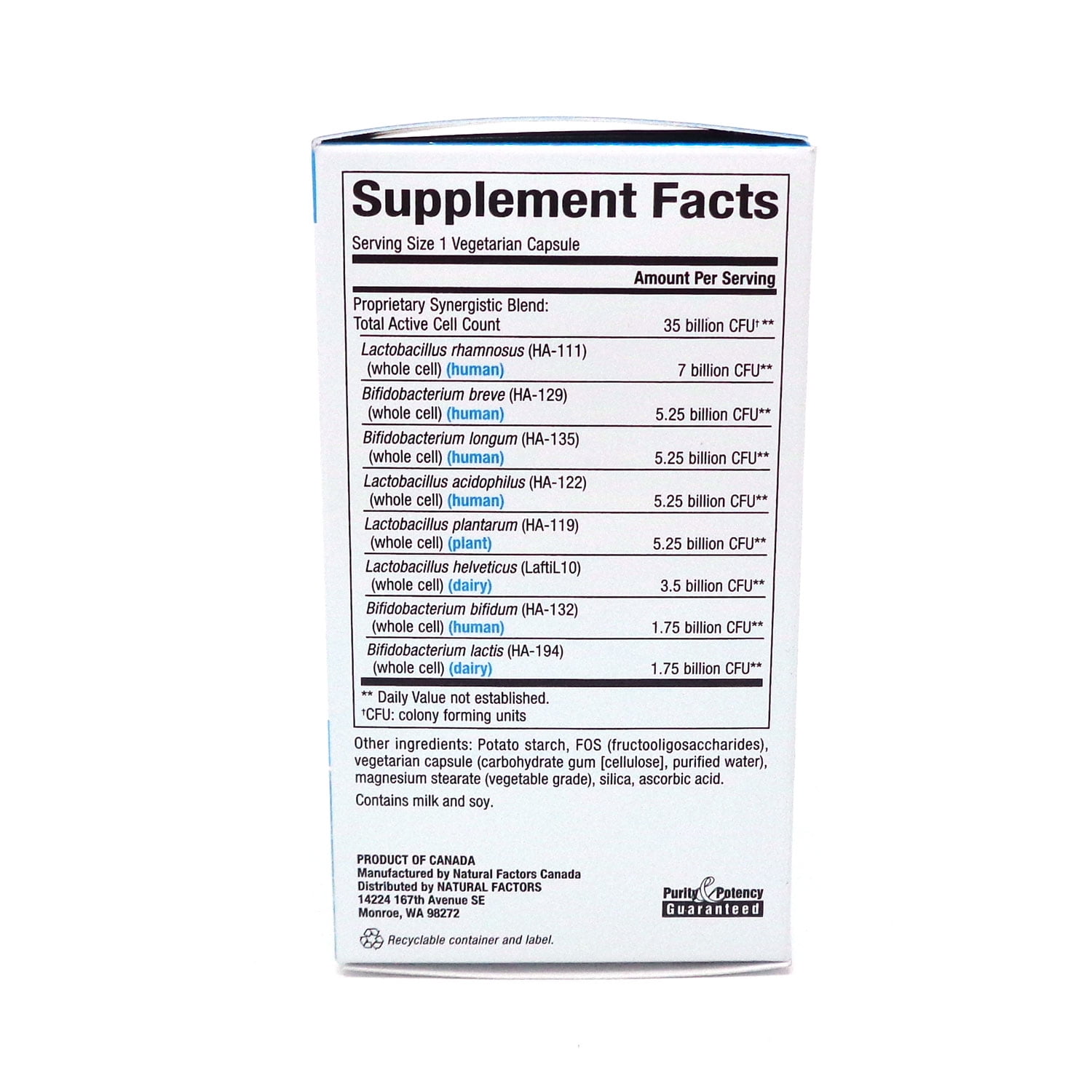 Natural Factors - Ultimate Probiotic Senior's 35 billion 30 capsules