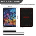 thumbnail image 3 of Yuyamidu Hawaii RV Door Window Shade Cover Seaside RV Blackout Shades Coconut Tree RV Window Cover Foldable RV Skylight Cover with UV Protection and Hook and Loop, 3 of 7