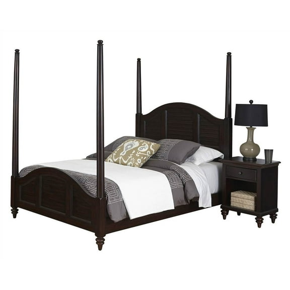 2-Pc Bedroom Set in Espresso Finish (Queen: 89.25 in. L x 63 in. W x 80 in. H)