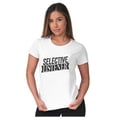 thumbnail image 4 of Sarcastic Attitude Selective Listener Womens Fitted Plus Size Graphic Tee Brisco Brands 2X, 4 of 5