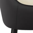 thumbnail image 4 of POVISON Modern Dining Chair With PU Leather (Set of 4), Black & Beige Chair, Metal Legs, 4 of 9