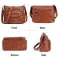 thumbnail image 2 of BadPiggies Crossbody Bag for Women Pocketbooks Soft PU Leather Purses and Handbags Multi Pocket Shoulder Bags - Brown, 2 of 9