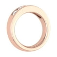 thumbnail image 2 of 1 Carat (ctw) 5-Stone Channel Set Diamond Wedding Band Ring in 10K Rose Gold (Ring Size 10.5), 2 of 4