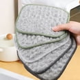 thumbnail image 5 of Dishcloths for Washing Dishes Countertop Cleaning Cloth Cute Hand Towels Kitchen Washcloths Multi-Purpose Cleaning Cloth Double Sided Silver Wire Wiping Cloth Gray 4.72x6.29 Inch (5Pcs), 5 of 9