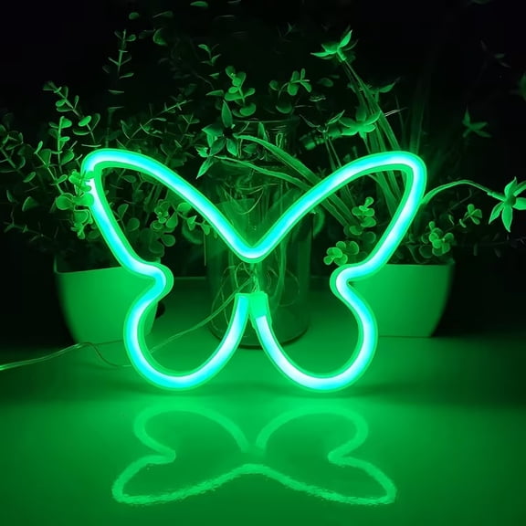Butterfly LED Neon Light USB Battery Powered Wall Decor for Bedroom Party Holiday