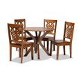 thumbnail image 1 of Baxton Studio Liese Modern and Contemporary Transitional Walnut Brown Finished Wood 5-Piece Dining Set, 1 of 5