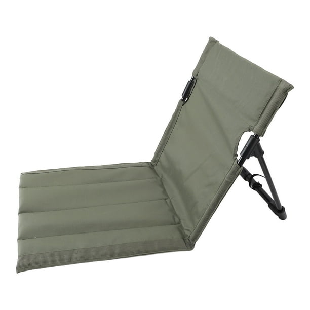 Silla De Playa Plegable Con Respaldo, Cojín De Respaldo Para Camping Al Aire Libre, Silla Plegable Portátil Con Marco De aleación De Aluminio Para Playa, Parque, Césped,