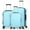 blue powder, variant on Hard Shell Luggage Set of 3 Lightweight Luggage, Durable, Beige, Customs Lock