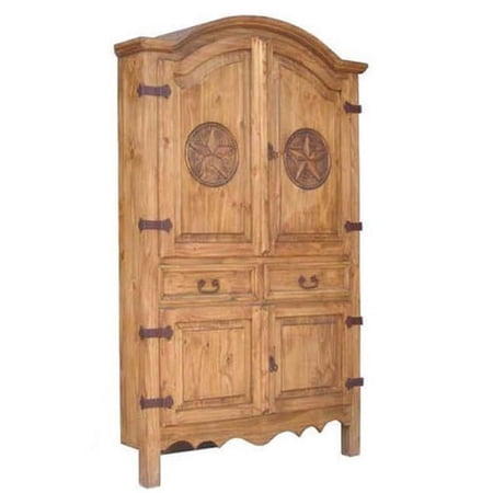 Million Dollar Rustic 01-1-10-13C-TX Corner Sierra Armoire With Star