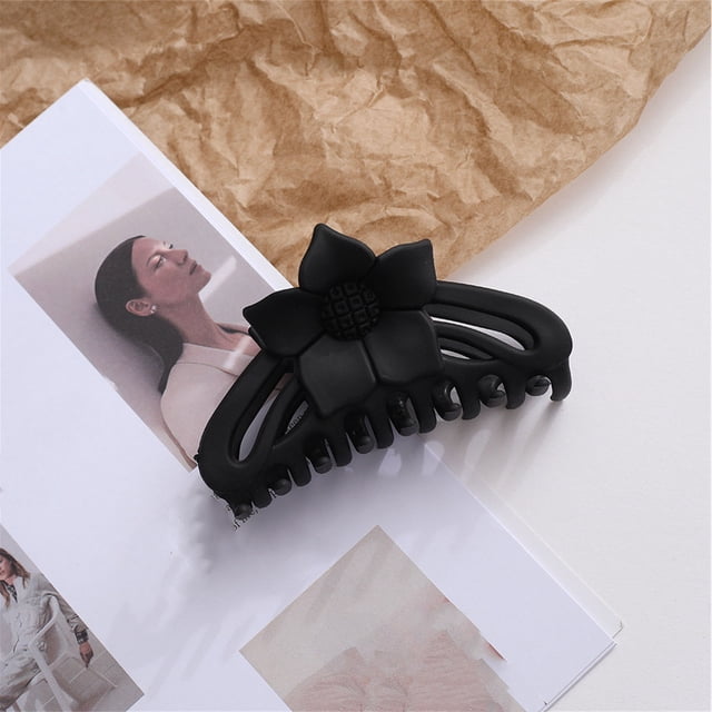 Xihbxyly Pinza para El Pelo con Forma de Girasol, Pinza Grande de Plástico Esmerilado, Diseño Antideslizante con Resorte Metálico Resistente, Accesorio Versátil para El Pelo para Uso Diario, Ideal pa