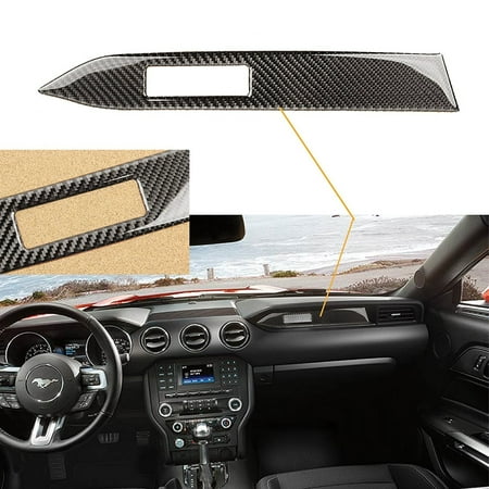 1 Carbon Fiber Hood - Xotic Tech 1 Piece Car Interior Trim Carbon Fiber Center Console Panel Sticker For 2015-2017 Mustang