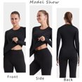 thumbnail image 2 of LNFINTDO Womens Compression Shirts Long Sleeve Quick Dry Running Athletic Shirts Tops Workout Gym T-shirts, 2 of 6