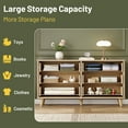 thumbnail image 2 of Aufeile 3 Piece Dresser and Nightstand Set for Bedroom, Boho 6 Drawer Dresser & 2 Nightstands with USB Charging, Fluted Wood Storage Cabine, Modern Bedroom Furniture Set, Natural, 2 of 14