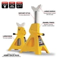 thumbnail image 4 of Performance Tool W41023 Ratchet Style Jack Stand Set for Lifting Vehicles During Maintenance, Yellow, 6-Ton, 4 of 4