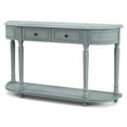 thumbnail image 2 of Canddidliike 52 Inch Retro Console Table with 2 Drawers and Open Shelf Entryway Sofa Table-Blue, Narrow Console Table for Foyer & Entry Spaces, 2 of 8