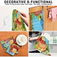 thumbnail image 4 of Easter Egg Hunt Basket Kitchen Tea Towels Set of 4 Absorbent Hand Dish Towels, Chickens Flowers Dishcloths Lint-Free 18x28 Inch Fast Drying for Cooking Baking Home Clean, 4 of 7