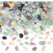 440~460Pcs Natural Chip Stone Beads 5~8mm Fluorite Beads Strand Chip with 1mm Hole Fluorite Irregular Gemstones for Bracelet Jewelry Making