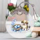 thumbnail image 3 of Uuiauoio Glass Easter Ornament 2D Flat Pendant with Bunny Egg Designs for Tree Gift Basket Filler Holiday Party Decorations Keepsake, 3 of 5