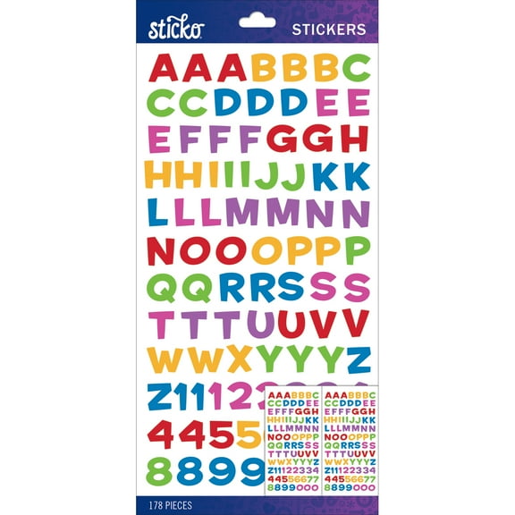 Sticko Alphabet Stickers-Multi Metallic Funhouse Small