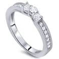 thumbnail image 1 of Bague Incurvée en Diamant 1/3 Ct en Or Blanc 14 K, 1 of 2