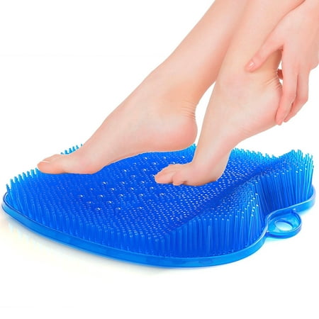 Shower Foot Scrubber Cleaner Massager with Non-Slip Suction Cups and Soft, Firm Bristles, Provides Foot Circulation, Exfoliation, Acupressure Massage Mat, Foot Cleaner by California Home