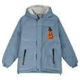 thumbnail image 6 of Odeerbi Kids Boys Girls Hooded Puffer Jacket Halloween Pumpkin Winter Coats Thermal Padded Coat Down Jacket Warm Clothes 5-16 Years Kids Long Sleeve Outerwear Heavy Coat Blue, 6 of 8