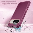 thumbnail image 4 of I-HONVA for Google Pixel 10 /10 Pro Shockproof Case (6.3", 2025 Release), Heavy Duty Drop Protection Protective Anti Scratch Hard Shell Case for Women Men,Purple/Pink, 4 of 7