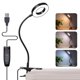 thumbnail image 1 of Lámpara de escritorio Foneso Clip on Light, 48 LED USB, 3 modos de color, negro, 1 of 9