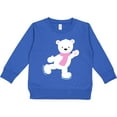 thumbnail image 2 of Inktastic Polar Bear, White Bear, Ice Skating Bear, Scarf Toddler Sweatshirt, 2 of 4