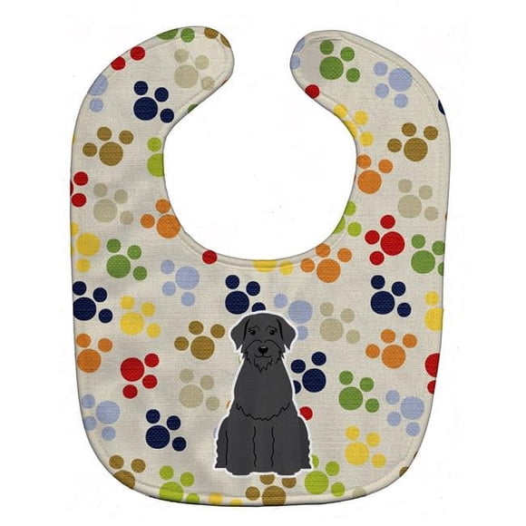 Carolines Treasures BB5895BIB Pawprints Giant Schnauzer Baby Bib