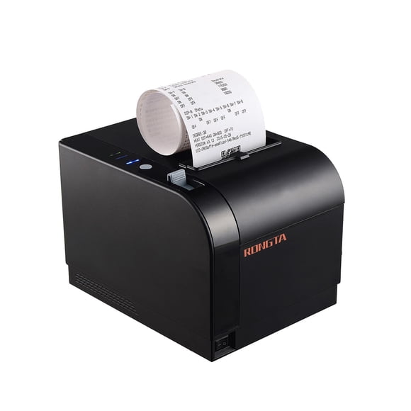 Rongta Imprimante Thermique de Reçus, Imprimantes de Reçus 80mm, Imprimante Thermique Pos avec Coupe-Auto Support Tiroir-Caisse, Support Ethernet USB Série ESC/POS