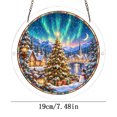thumbnail image 3 of Aoznliie Christmas Acrylic Puzzle Suncatcher, Stained Glass Style Suncatcher for Window Decor, 7.5 inch Gift for Xmas, Mom, Birthday, Housewarming, 3 of 8